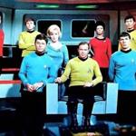 The ?Star Trek? cast, circa 1968: (front, from left) DeForest Kelley, William Shatner, Leonard Nimoy; (back, from left) James Doohan, Walter Koenig, Majel Barrett, Nichelle Nichols, and George Takei.